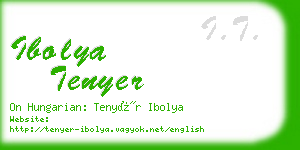 ibolya tenyer business card